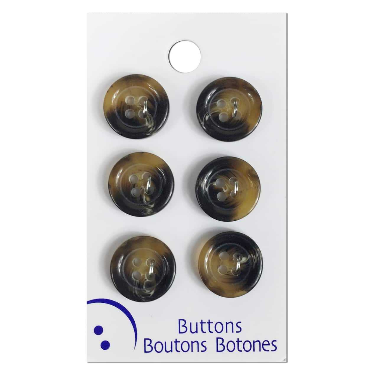 Blumenthal Lansing Tortoise Buttons, 6 Pack